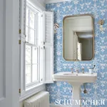 GEORGIA WILDFLOWERS BLUE Schumacher Wallpaper wallpaper - SKU 5014820