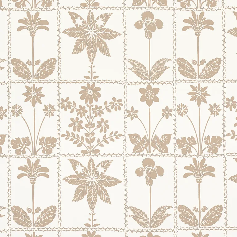 Schumacher GEORGIA WILDFLOWERS wallpaper, color NEUTRAL, SKU 5014821