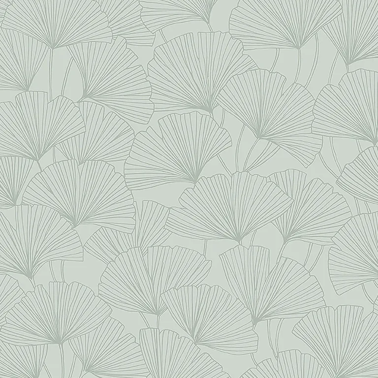 Schumacher GINKGO wallpaper, color MINERAL, SKU 7265