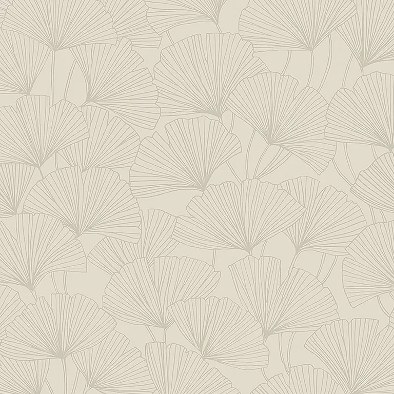 Schumacher GINKGO wallpaper, color STONE, SKU 7267