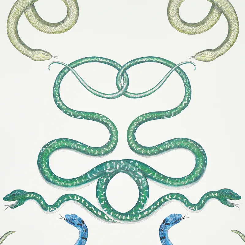 GIOVE EMERALD & SAPPHIRE Schumacher Wallpaper wallpaper - SKU 5009460