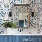 GIOVE EMERALD & SAPPHIRE Schumacher Wallpaper wallpaper - SKU 5009460