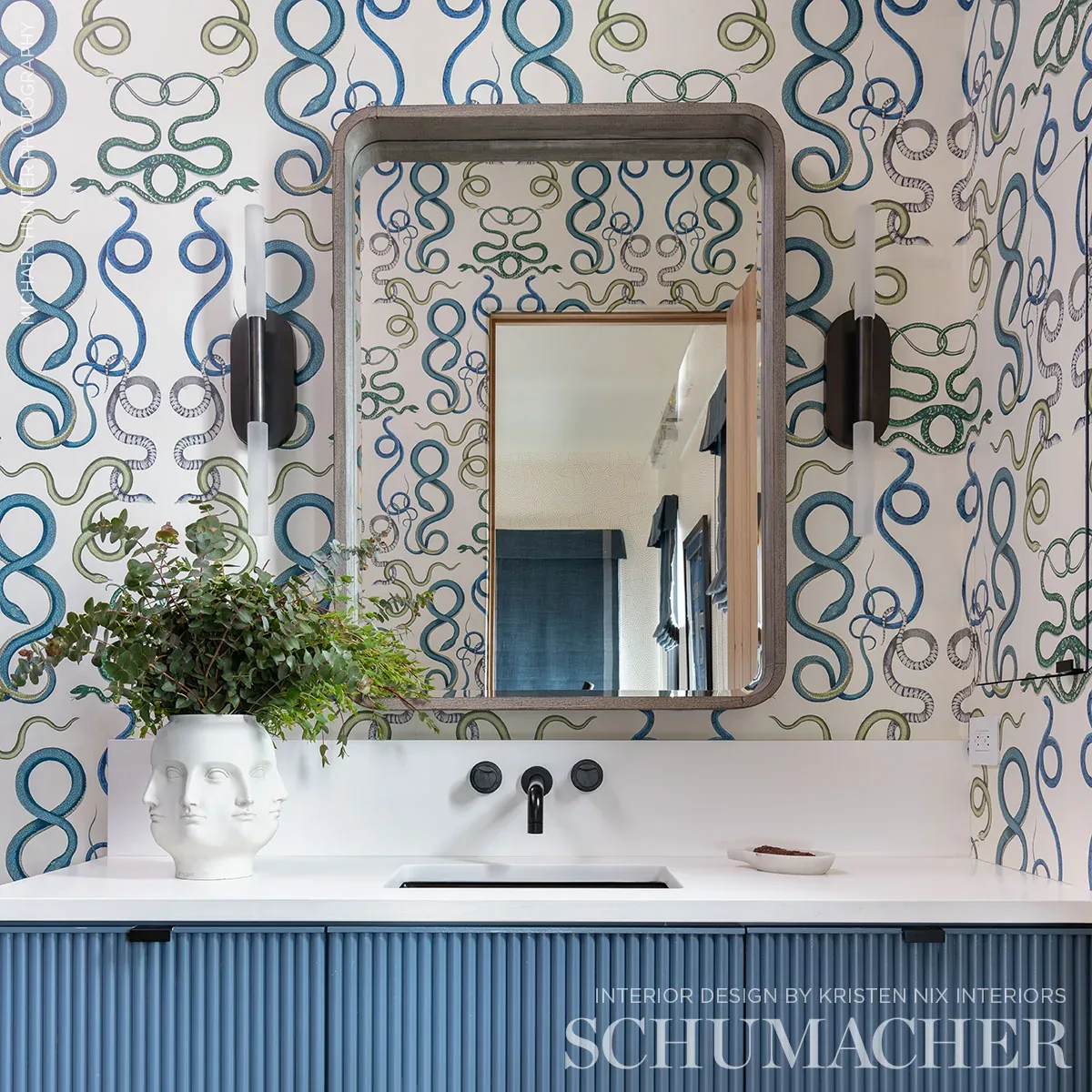 GIOVE EMERALD & SAPPHIRE Schumacher Wallpaper wallpaper - SKU 5009460
