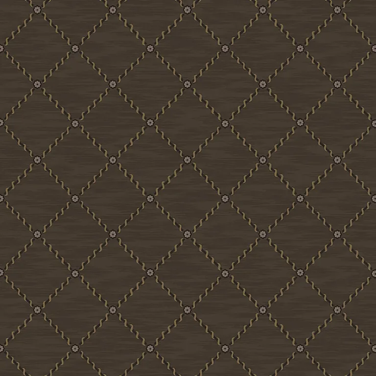 Schumacher GOLDEN TRELLIS wallpaper, color BROWN AND GOLD, SKU 2264