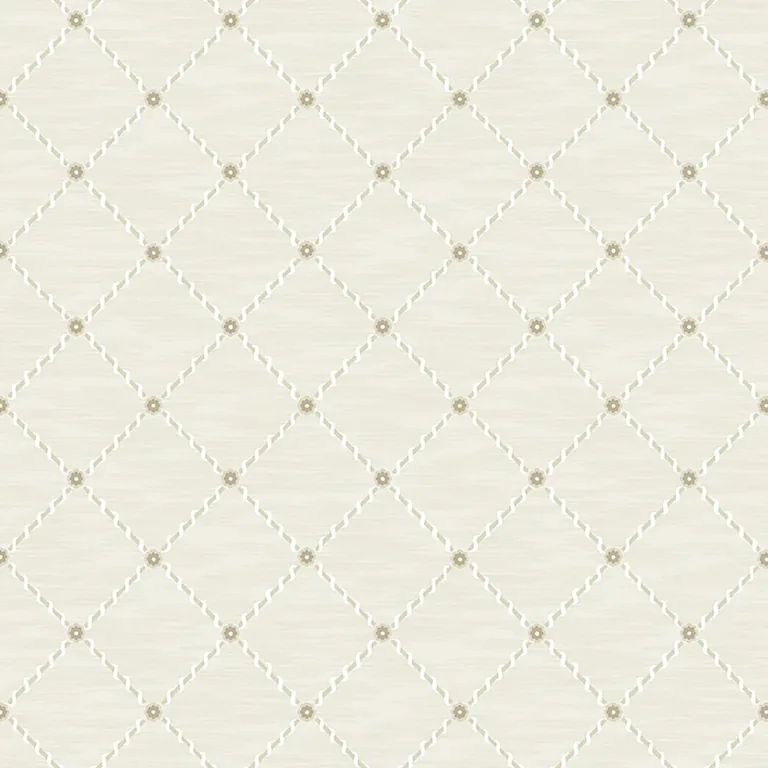 Schumacher GOLDEN TRELLIS wallpaper, color PARCHMENT AND GOLD, SKU 2267