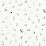 GOOD DOGS EVERYWHERE - BLACK & WHITE Schumacher Wallpaper | GOOD DOGS EVERYWHERE BLACK & WHITE Schumacher Wallpaper wallpaper - SKU 5016130