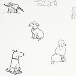 GOOD DOGS EVERYWHERE - BLACK & WHITE Schumacher Wallpaper | GOOD DOGS EVERYWHERE BLACK & WHITE Schumacher Wallpaper wallpaper - SKU 5016130