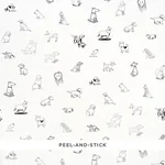 GOOD DOGS EVERYWHERE - BLACK & WHITE Schumacher Wallpaper | GOOD DOGS EVERYWHERE BLACK & WHITE Schumacher Wallpaper wallpaper - SKU 5016300