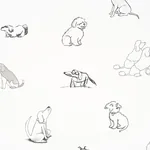 GOOD DOGS EVERYWHERE - BLACK & WHITE Schumacher Wallpaper | GOOD DOGS EVERYWHERE BLACK & WHITE Schumacher Wallpaper wallpaper - SKU 5016300