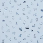 GOOD DOGS EVERYWHERE - SKY & NAVY BLUE Schumacher Wallpaper GOOD DOGS EVERYWHERE SKY & NAVY BLUE Schumacher Wallpaper wallpaper - SKU 5016132