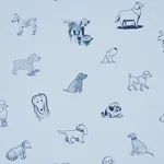 GOOD DOGS EVERYWHERE - SKY & NAVY BLUE Schumacher Wallpaper GOOD DOGS EVERYWHERE SKY & NAVY BLUE Schumacher Wallpaper wallpaper - SKU 5016132