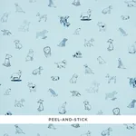 GOOD DOGS EVERYWHERE - SKY & NAVY BLUE Schumacher Wallpaper GOOD DOGS EVERYWHERE SKY & NAVY BLUE Schumacher Wallpaper wallpaper - SKU 5016302
