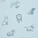 GOOD DOGS EVERYWHERE - SKY & NAVY BLUE Schumacher Wallpaper GOOD DOGS EVERYWHERE SKY & NAVY BLUE Schumacher Wallpaper wallpaper - SKU 5016302