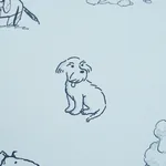 GOOD DOGS EVERYWHERE - SKY & NAVY BLUE Schumacher Wallpaper GOOD DOGS EVERYWHERE SKY & NAVY BLUE Schumacher Wallpaper wallpaper - SKU 5016302