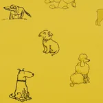 GOOD DOGS EVERYWHERE - TAXI-CAB YELLOW Schumacher Wallpaper GOOD DOGS EVERYWHERE TAXI-CAB YELLOW Schumacher Wallpaper wallpaper - SKU 5016131