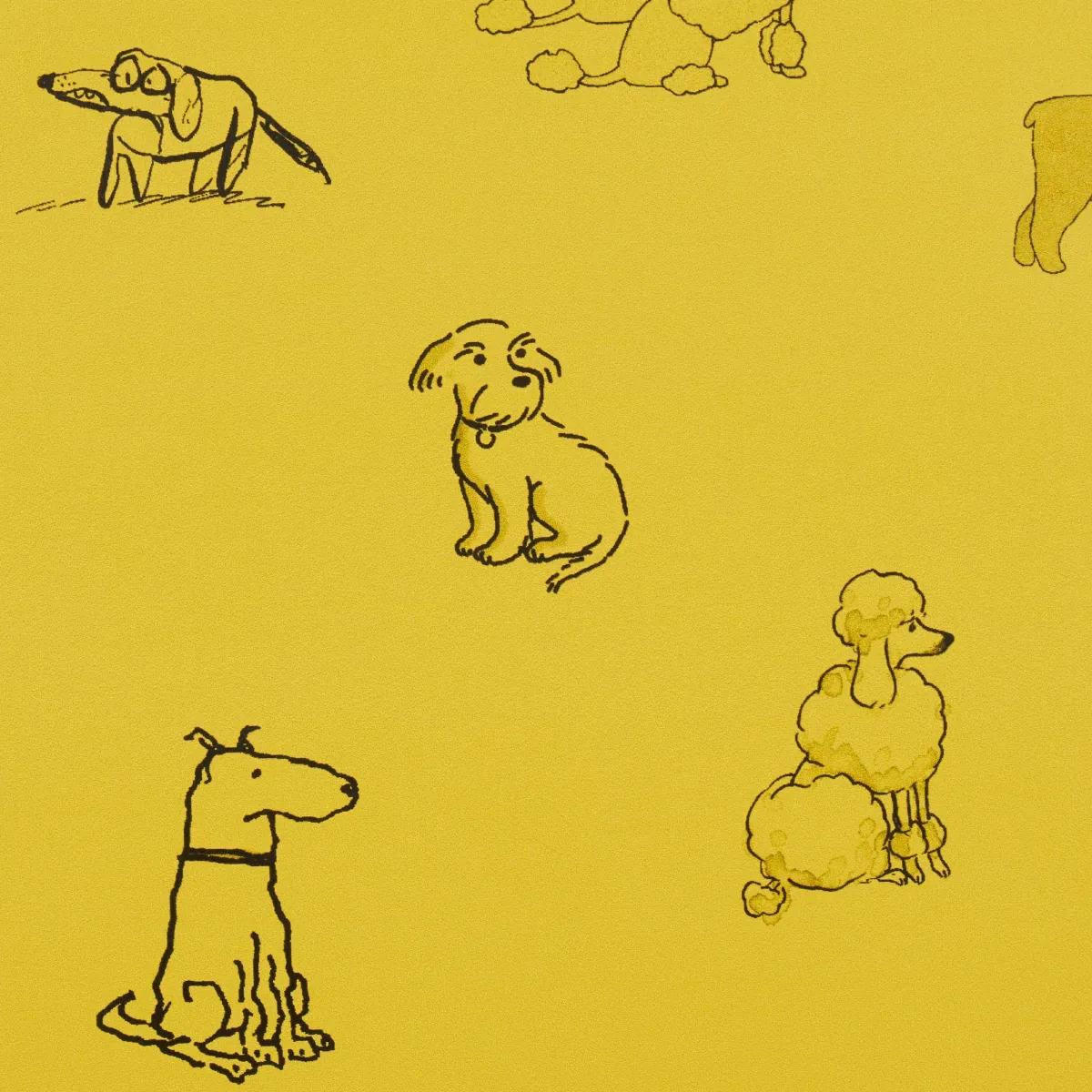 GOOD DOGS EVERYWHERE - TAXI-CAB YELLOW Schumacher Wallpaper GOOD DOGS EVERYWHERE TAXI-CAB YELLOW Schumacher Wallpaper wallpaper - SKU 5016131
