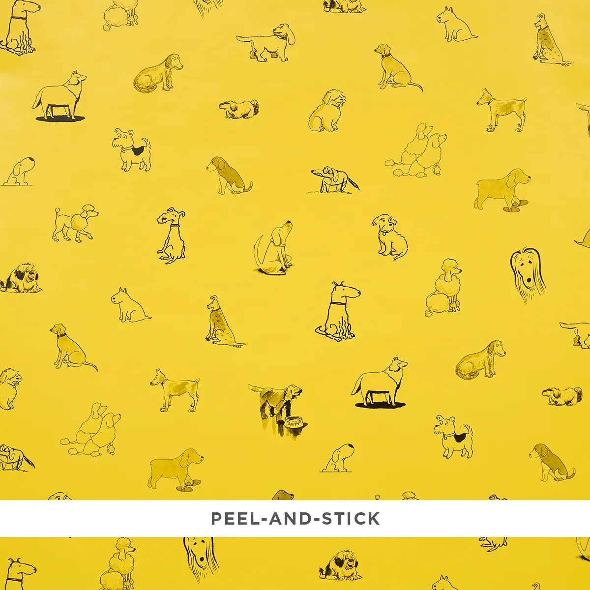 GOOD DOGS EVERYWHERE TAXI-CAB YELLOW Schumacher Wallpaper wallpaper - SKU 5016301