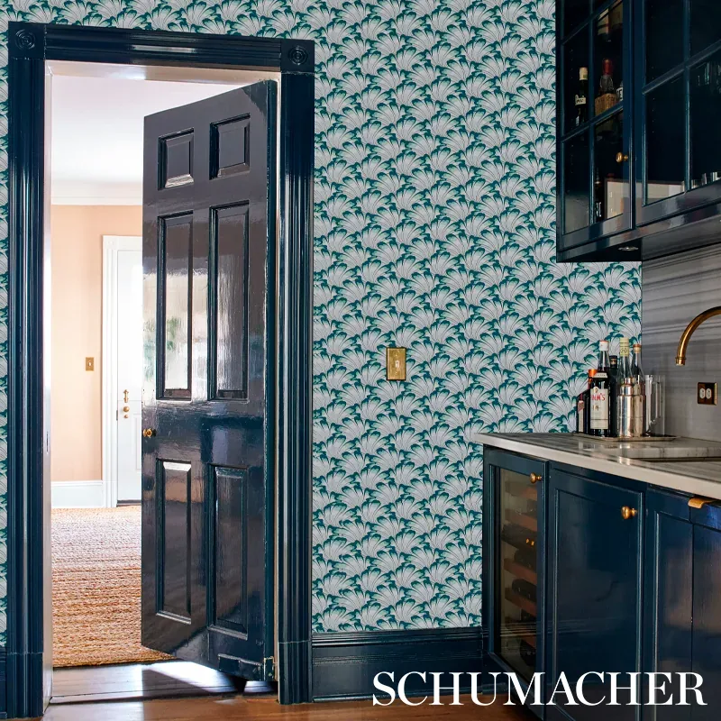GOTHAM SWING SAGE Schumacher Wallpaper wallpaper - SKU 5012531