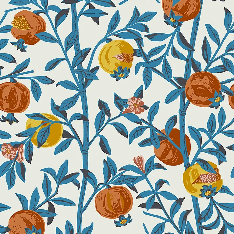 Schumacher GRANATAPPLE wallpaper, color PERSIMMON, SKU 1960