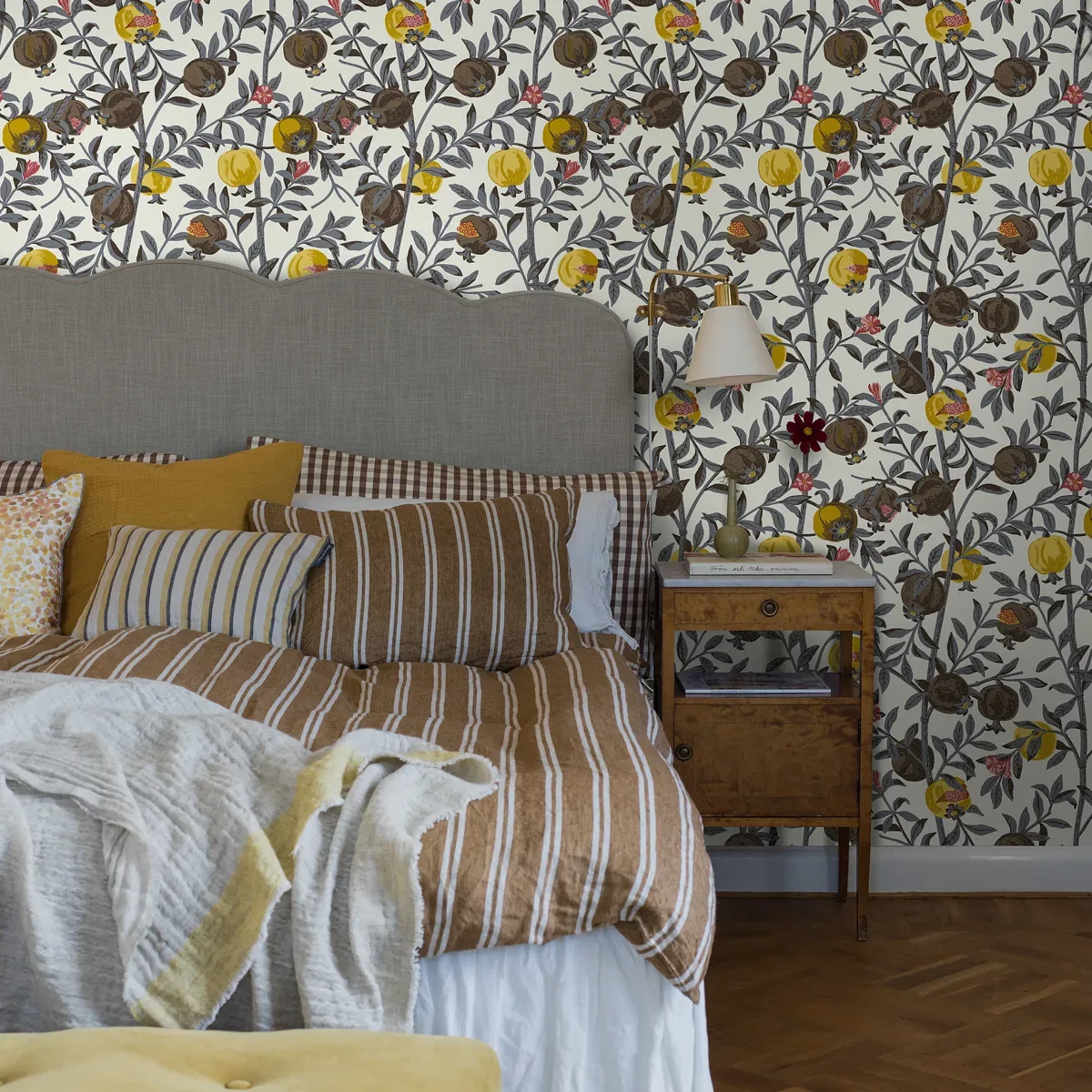 GRANATAPPLE SLATE AND OCHRE Schumacher Wallpaper wallpaper - SKU 1959