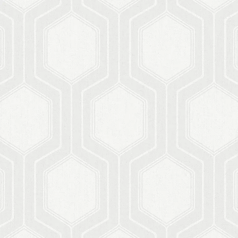 Schumacher GRAPHIC HEXAGON wallpaper, color BONE, SKU 9305