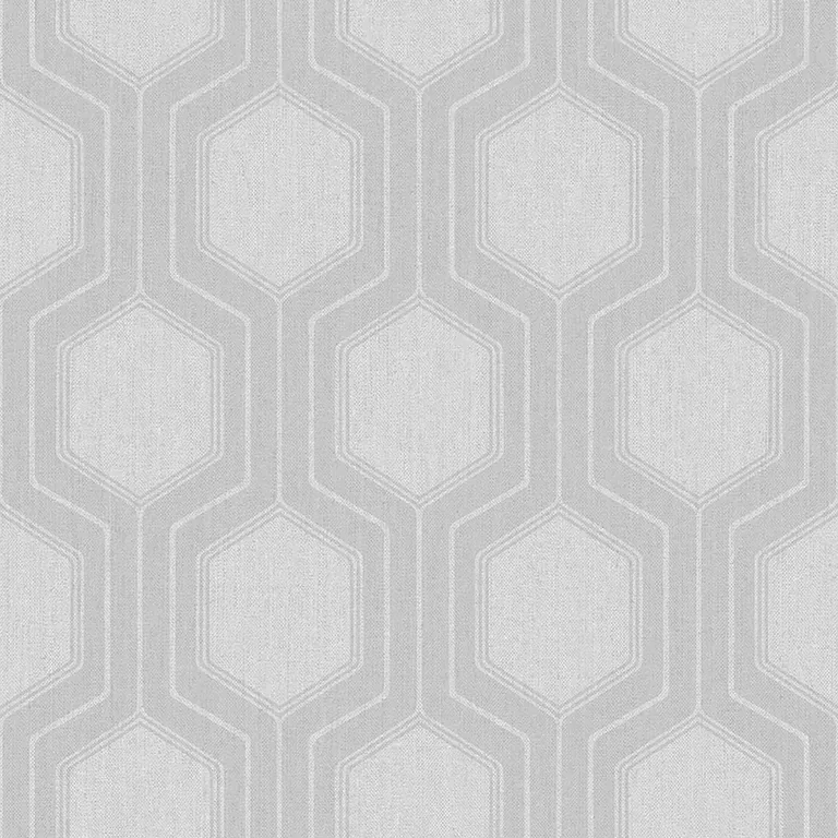 Schumacher GRAPHIC HEXAGON wallpaper, color GREY, SKU 9306