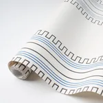 Greco Stripe IVORY Schumacher Wallpaper wallpaper - SKU 5015143