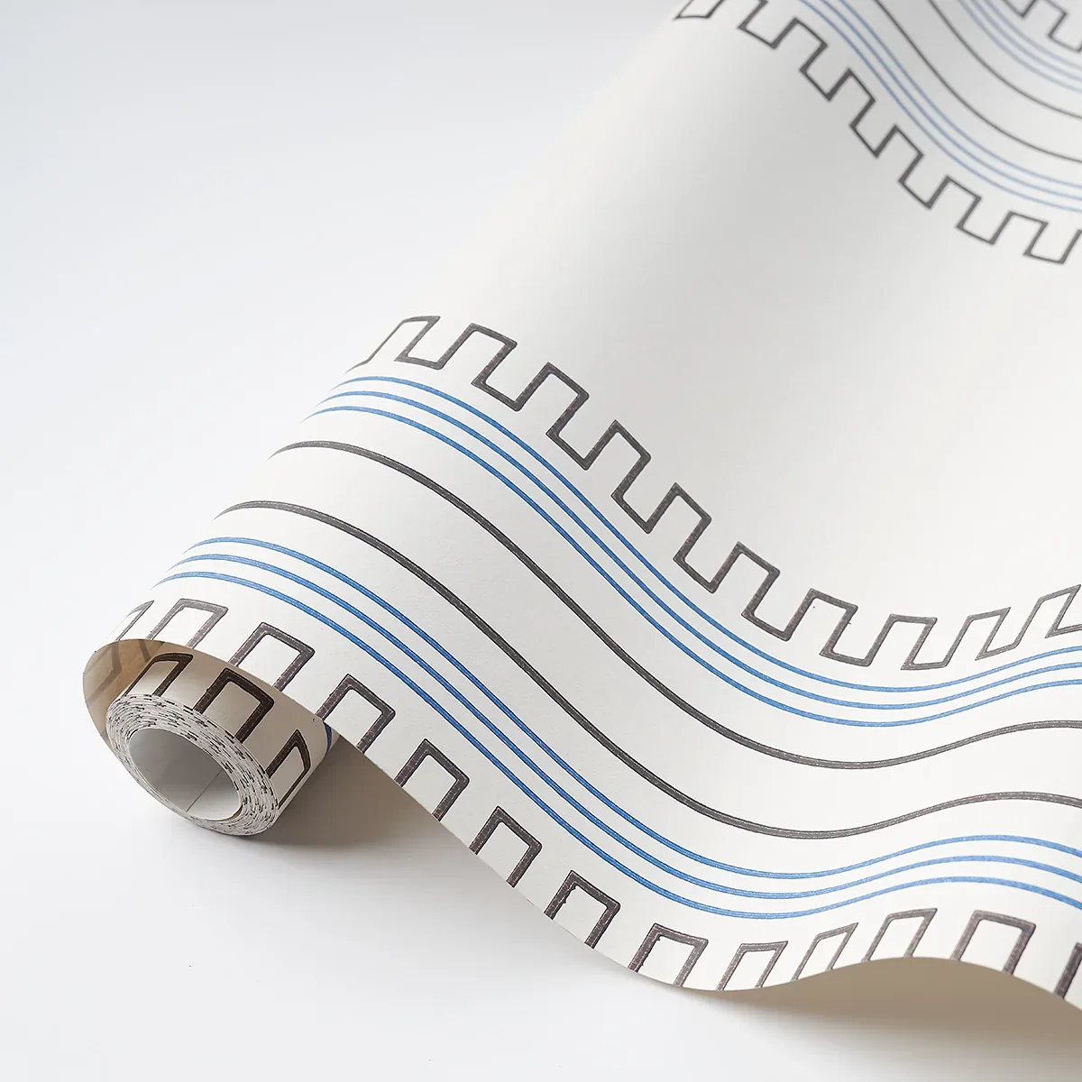 Greco Stripe IVORY Schumacher Wallpaper wallpaper - SKU 5015143