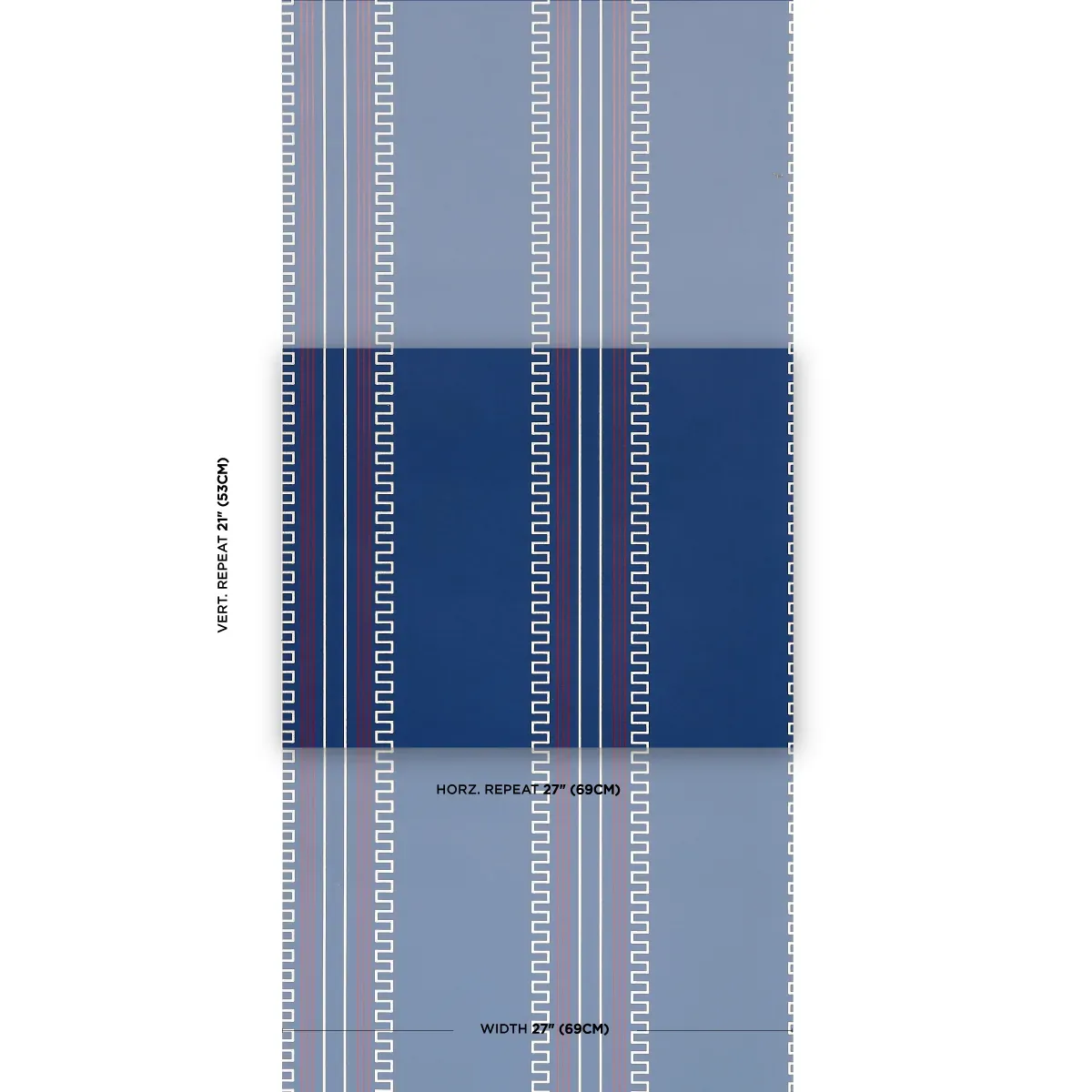 Greco Stripe NAVY Schumacher Wallpaper wallpaper - SKU 5015141