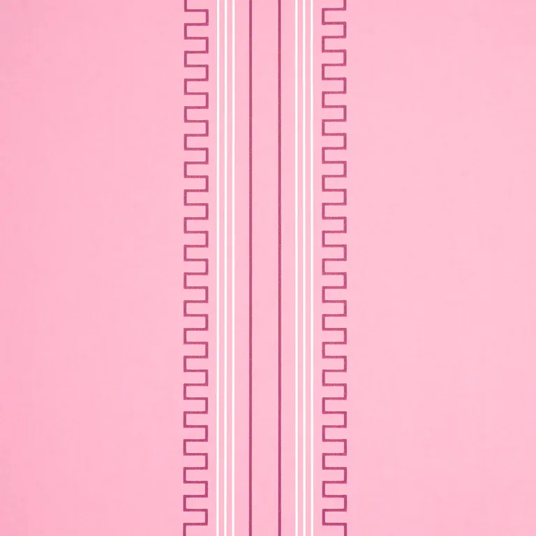 Schumacher Greco Stripe wallpaper, color PINK, SKU 5015144