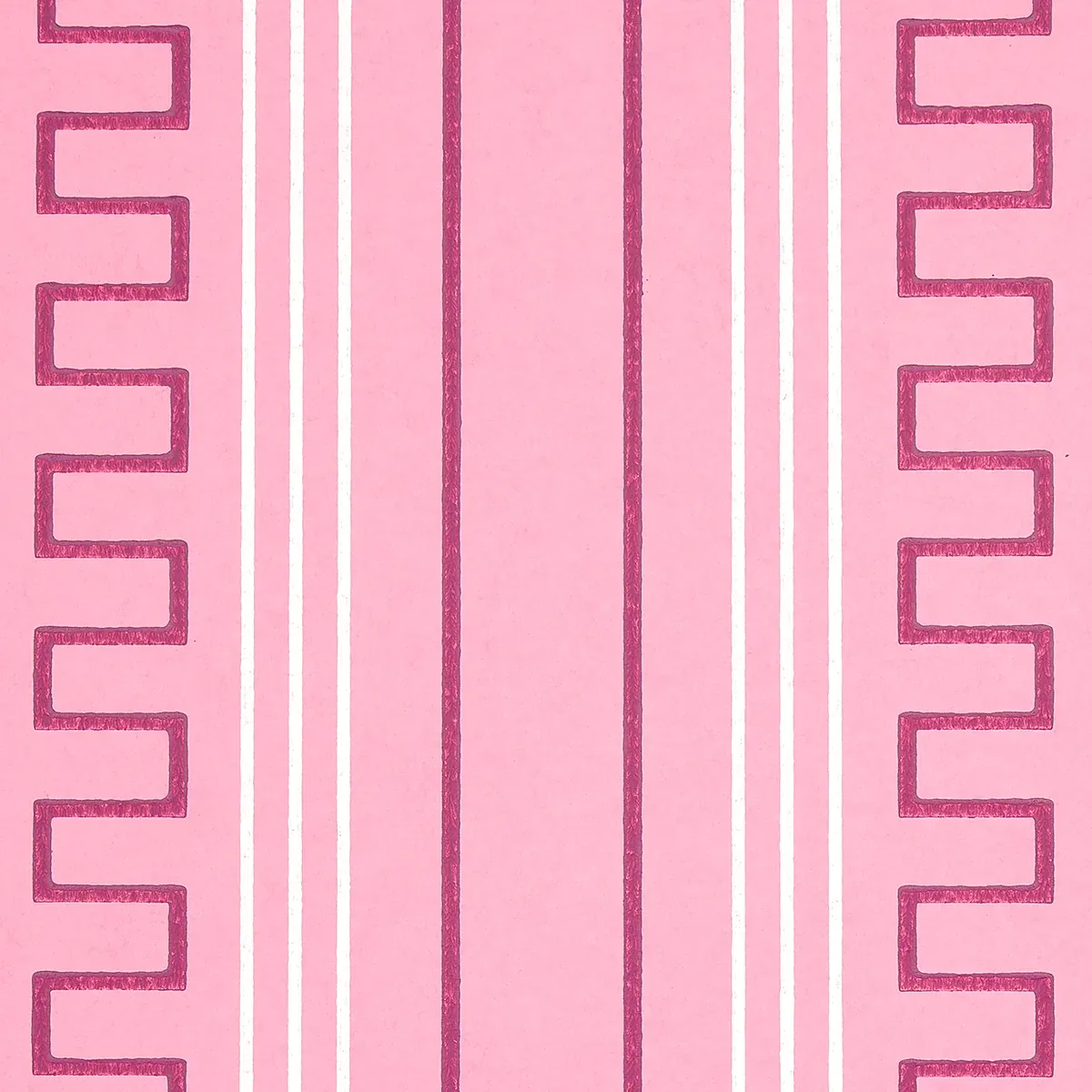 Greco Stripe PINK Schumacher Wallpaper wallpaper - SKU 5015144