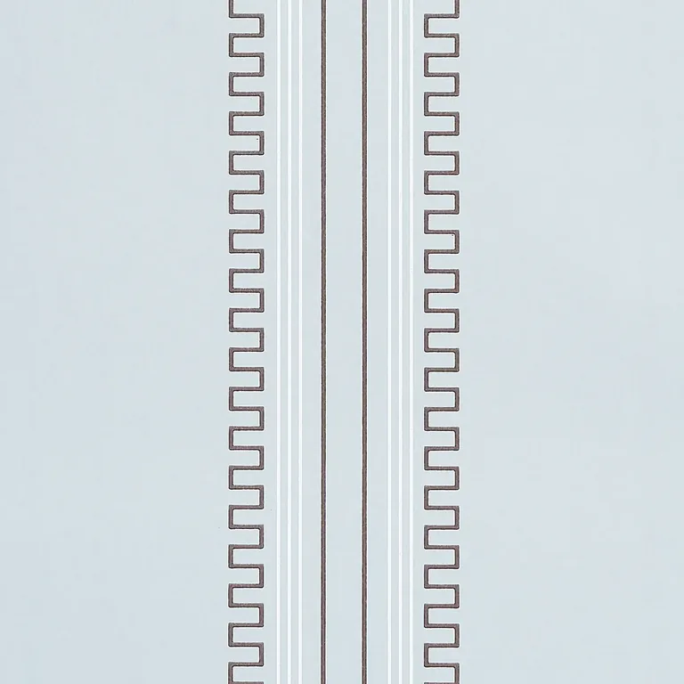 Schumacher Greco Stripe wallpaper, color SKY, SKU 5015140