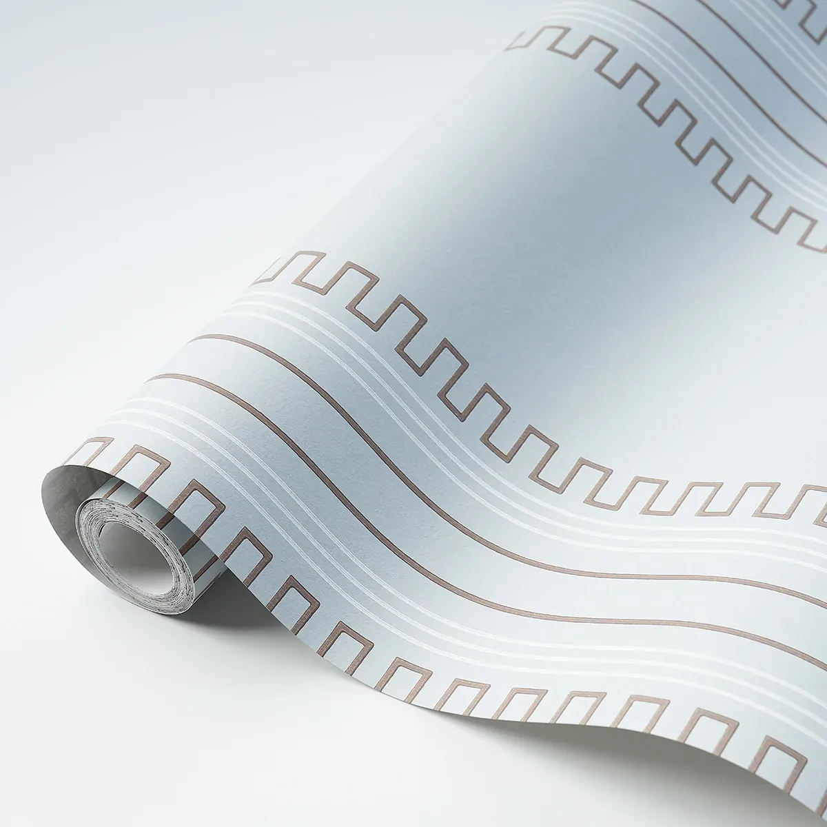 Greco Stripe SKY Schumacher Wallpaper wallpaper - SKU 5015140