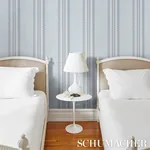 Greco Stripe SKY Schumacher Wallpaper wallpaper - SKU 5015140