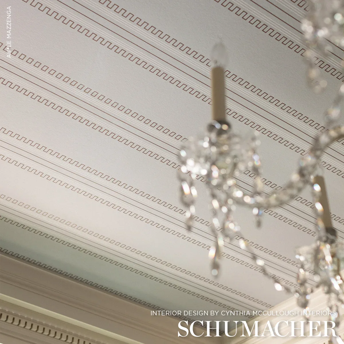 Greco Stripe SKY Schumacher Wallpaper wallpaper - SKU 5015140