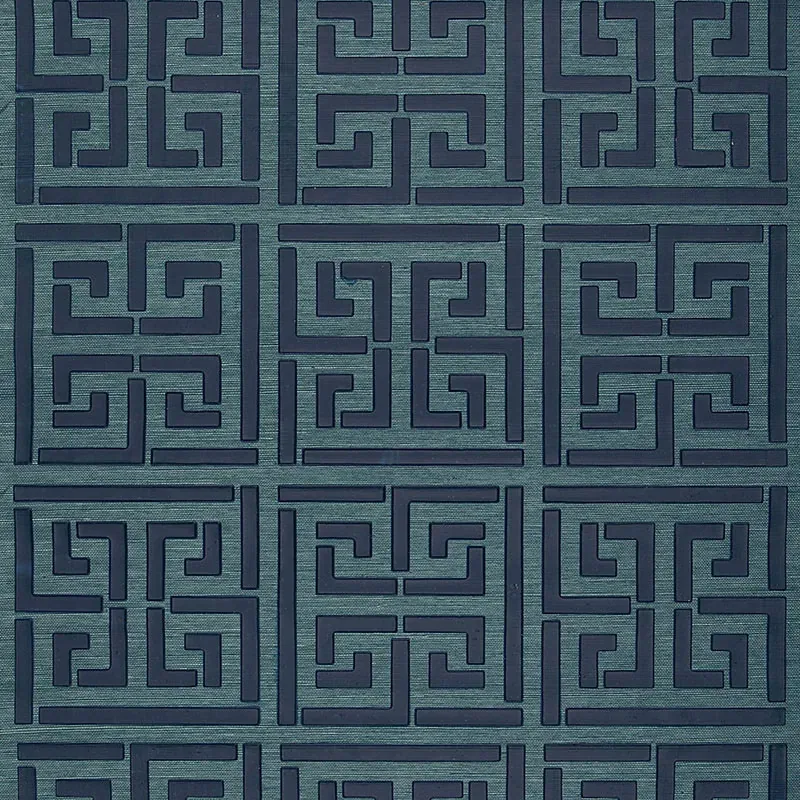 5005691 | GREEK KEY SISAL – PEACOCK