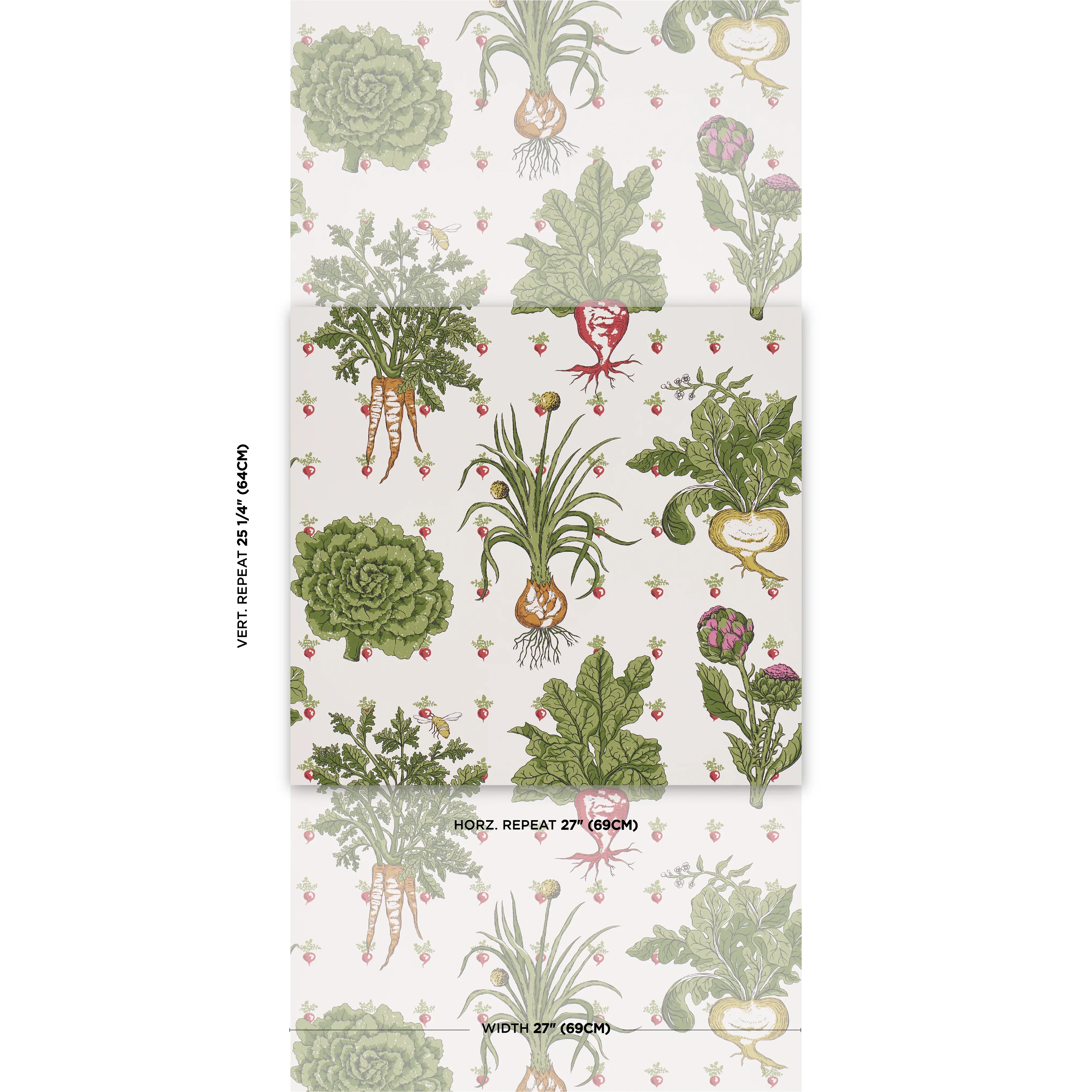 GREEN GROCER MULTI Schumacher Wallpaper wallpaper - SKU 5016780