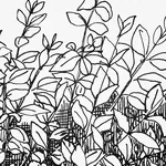 GREENERY GALORE VINYL PANEL BLACK Schumacher Wallpaper wallpaper - SKU 5010130