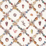GROTTO TREILLAGE MULTI ON IVORY Schumacher Wallpaper wallpaper - SKU 5014492