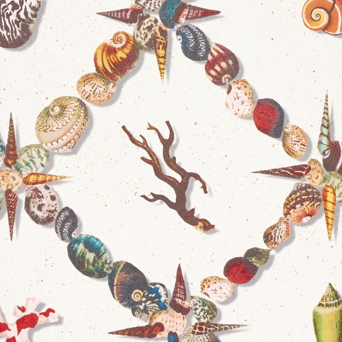 GROTTO TREILLAGE MULTI ON IVORY Schumacher Wallpaper wallpaper - SKU 5014492