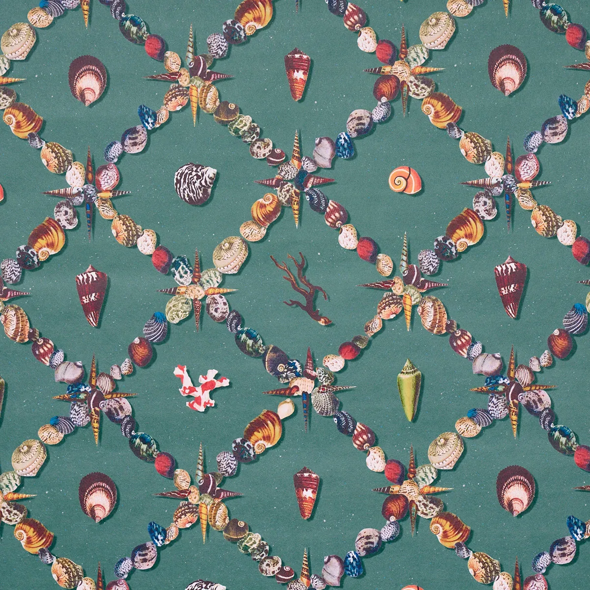 5014490 | GROTTO TREILLAGE – MULTI ON TEAL