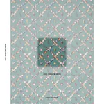 GROTTO TREILLAGE MULTI ON TEAL Schumacher Wallpaper wallpaper - SKU 5014490