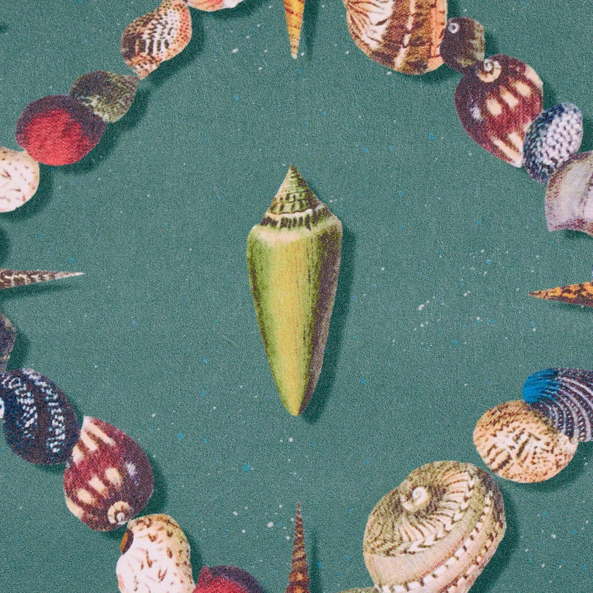 GROTTO TREILLAGE MULTI ON TEAL Schumacher Wallpaper wallpaper - SKU 5014490