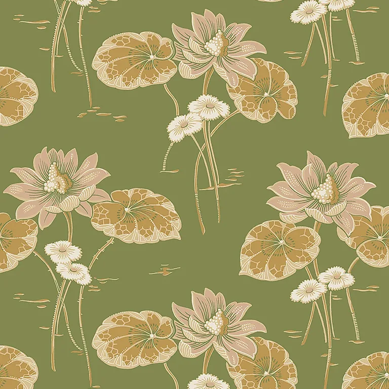Schumacher HAGA wallpaper, color LEAF, SKU 4167