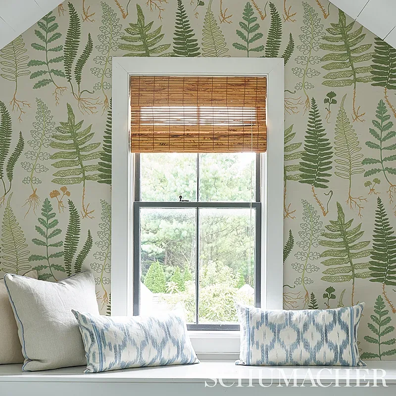 HALCOTT SISAL FOREST Schumacher Wallpaper wallpaper - SKU 5013060
