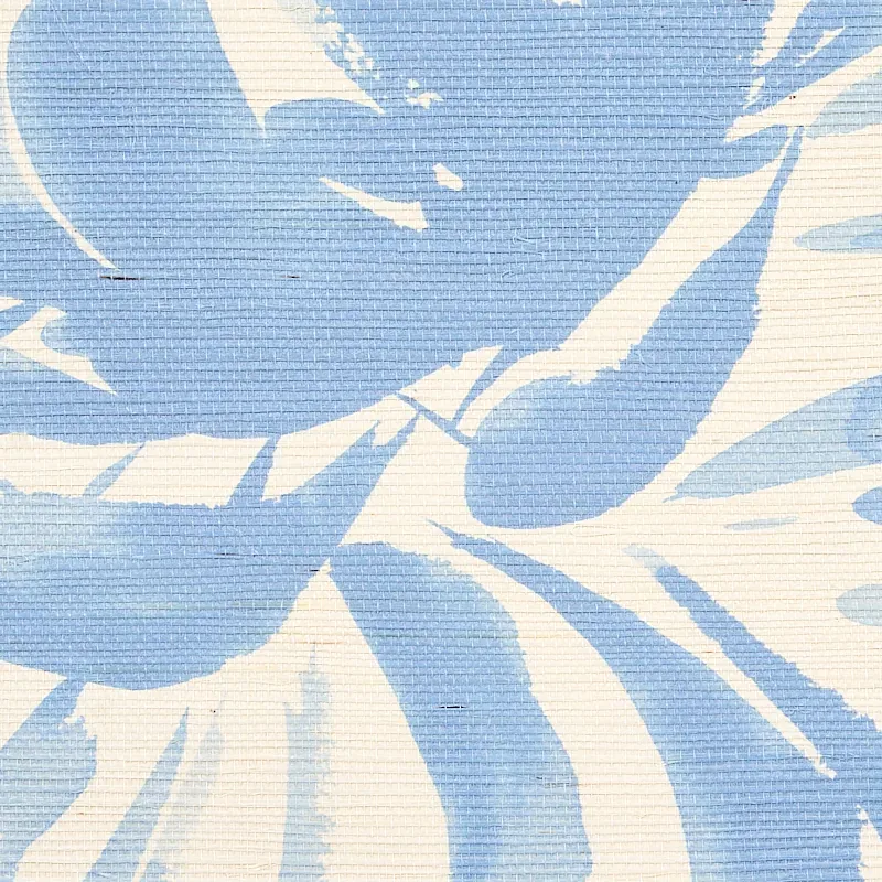 HANA SISAL - BLUE Schumacher Wallpaper | Wallpaper Twins HANA SISAL BLUE Schumacher Wallpaper wallpaper - SKU 5009042