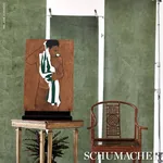 Hand Combed Plaster GREEN LEAF Schumacher Wallpaper wallpaper - SKU 5013952