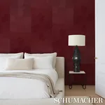 HAND COMBED PLASTER OXBLOOD Schumacher Wallpaper wallpaper - SKU 5013955