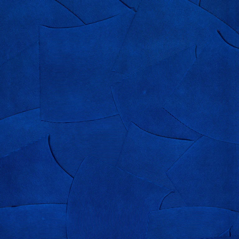Schumacher Hand Combed Plaster wallpaper, color YVES BLUE, SKU 5013950