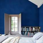 Hand Combed Plaster YVES BLUE Schumacher Wallpaper wallpaper - SKU 5013950